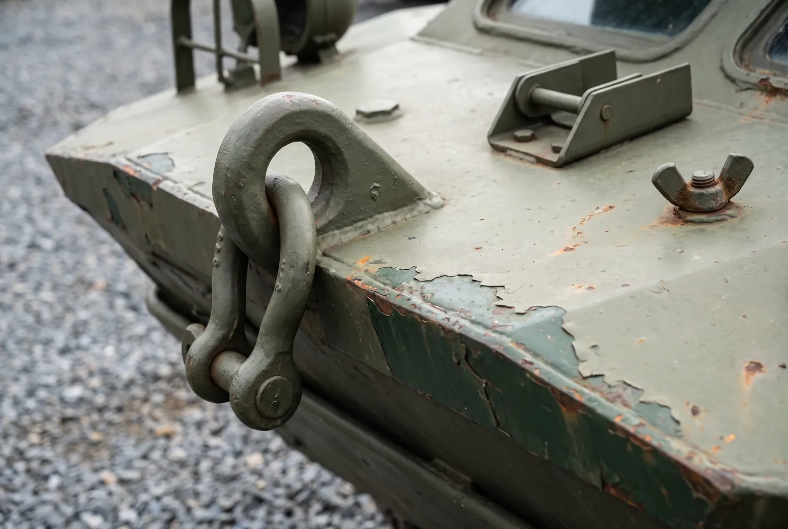 Detail van een Amfibievoertuig Ex-militair