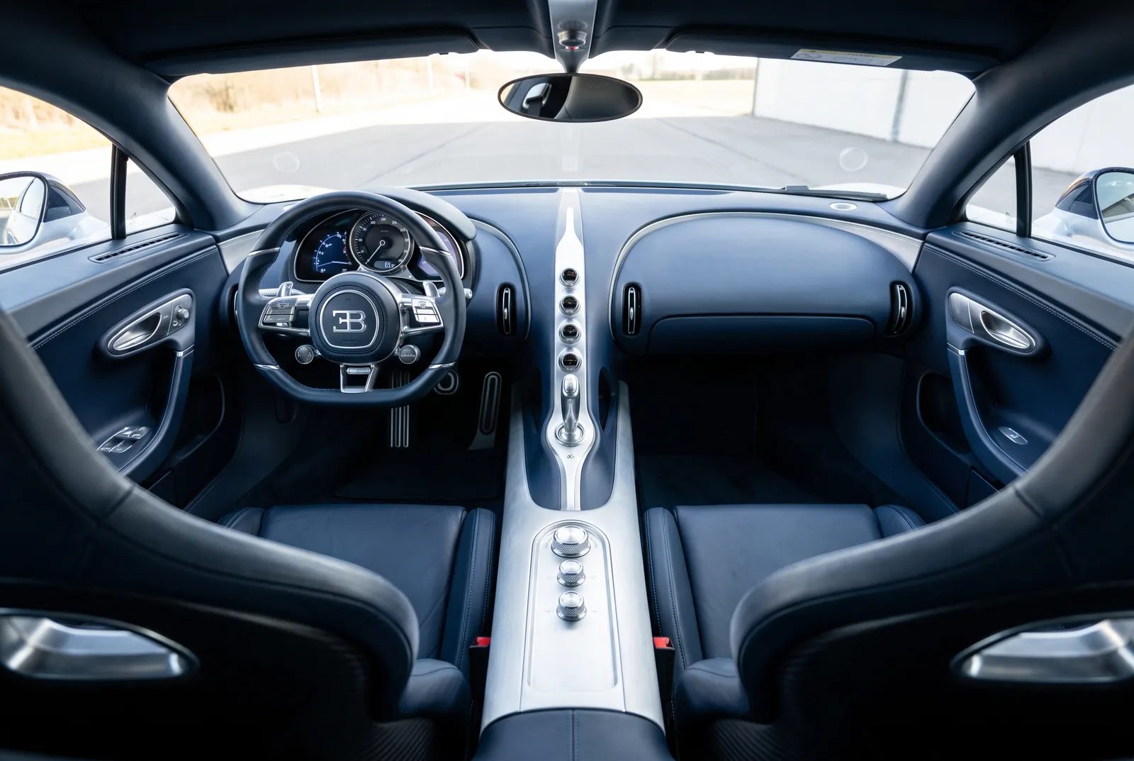 Interieur van een Bugatti