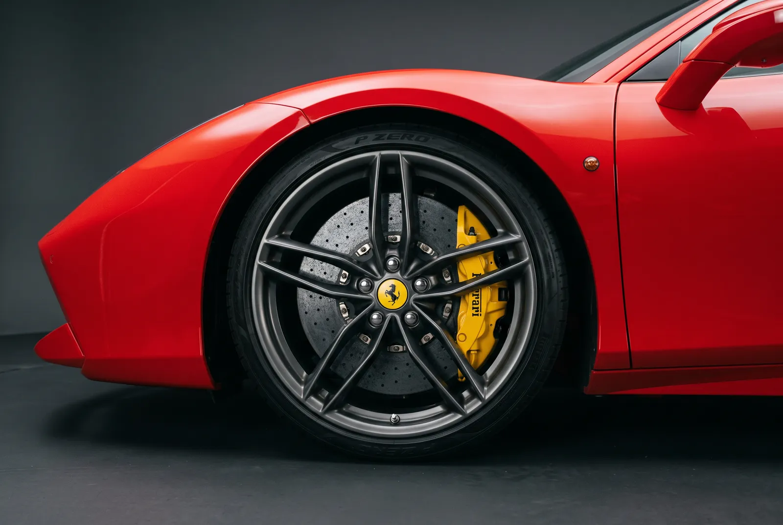 Detail van een Ferrari 488