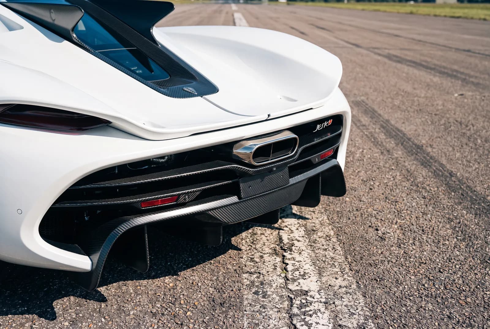 Detail van een Koenigsegg Jesko