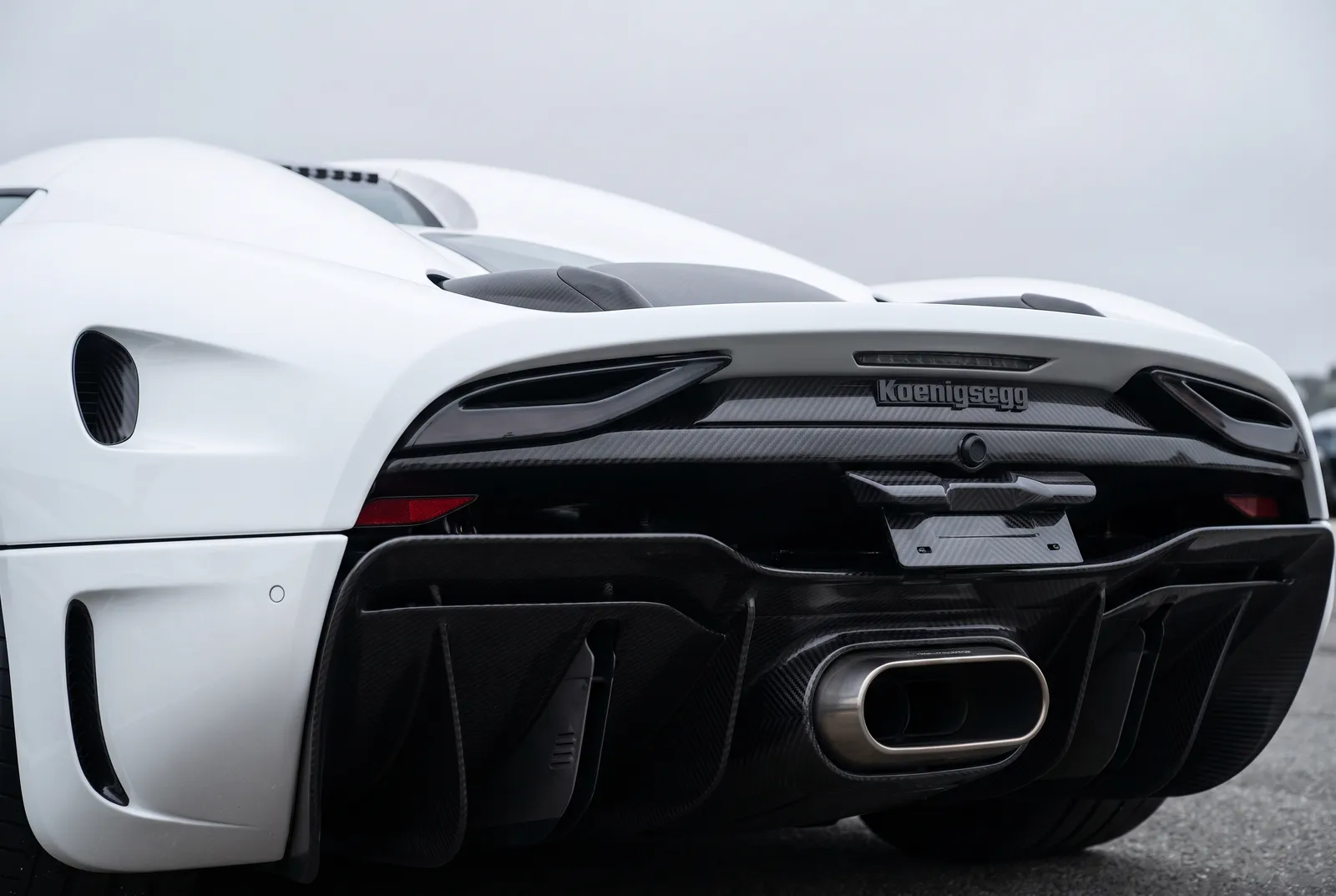 Detail van een Koenigsegg