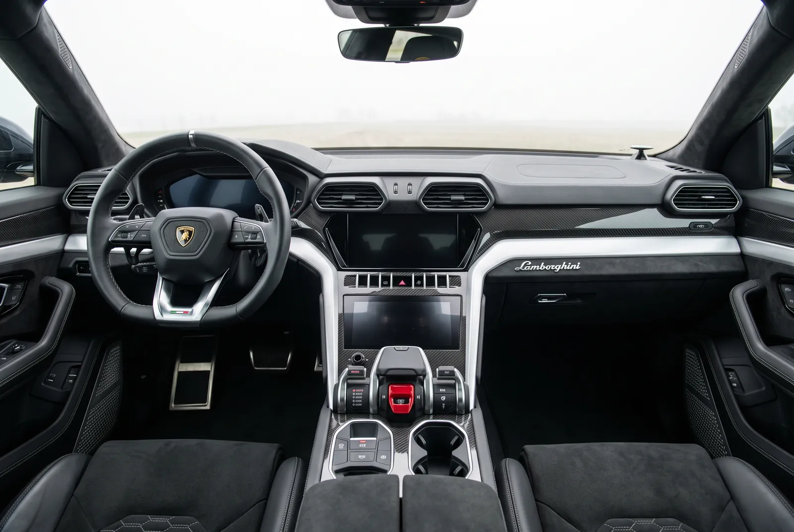 Interieur van een Lamborghini