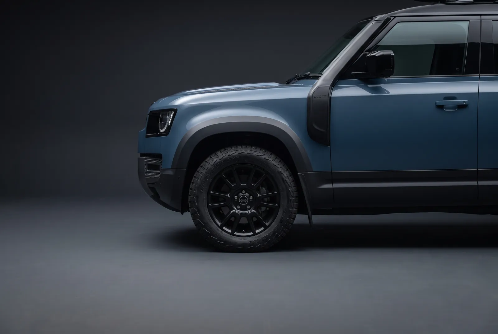 Detail van een Land Rover Defender