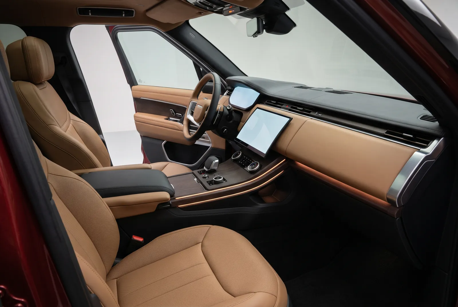 Interieur van een Land Rover
