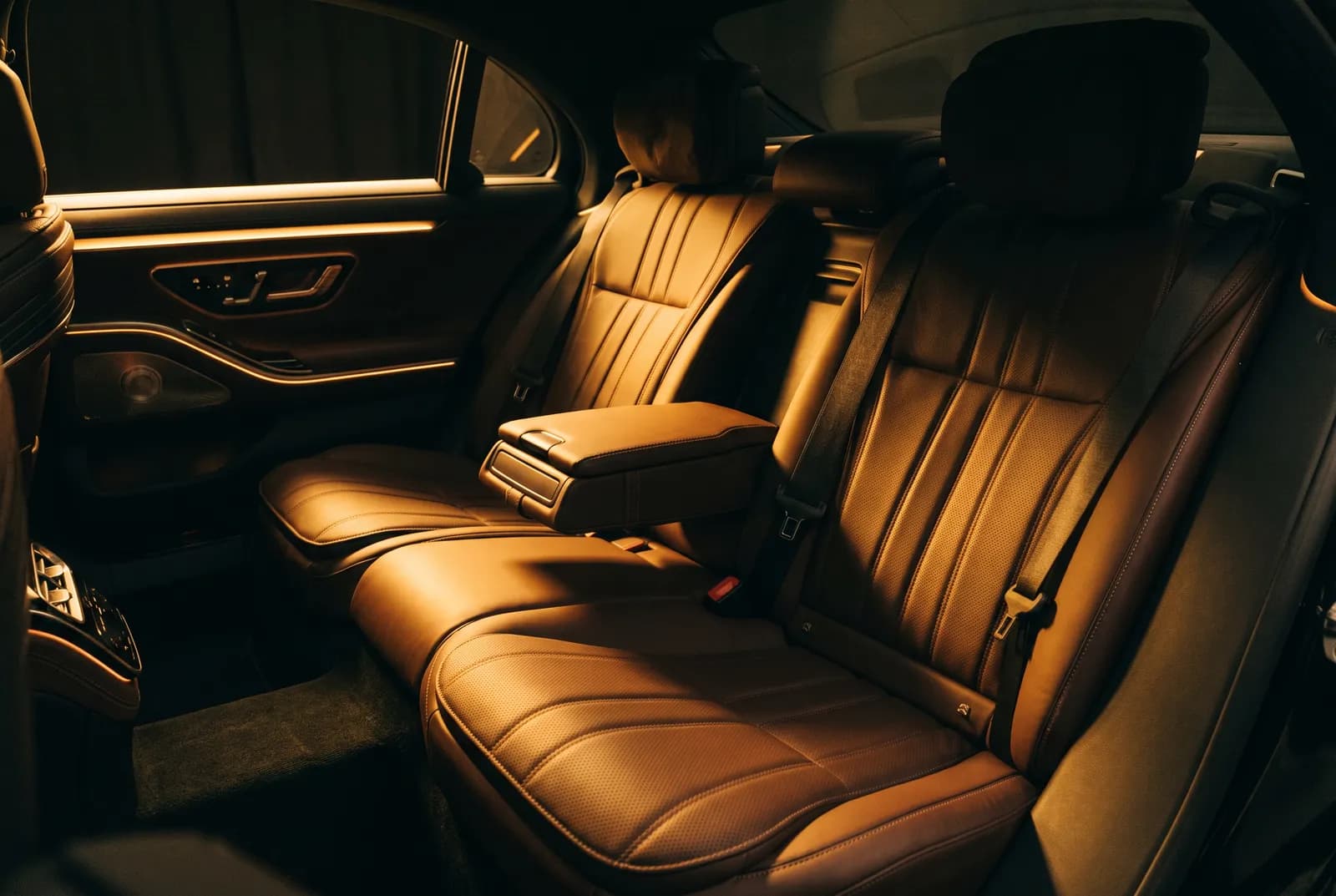 Interieur van een Mercedes-Benz
