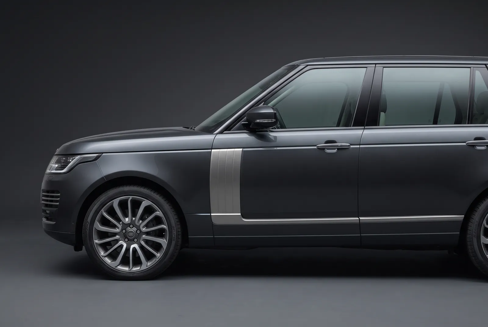 Detail van een Range Rover Vogue