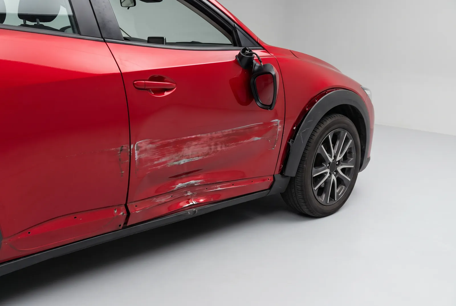 Detail van een Schade auto Aanrijdingsschade