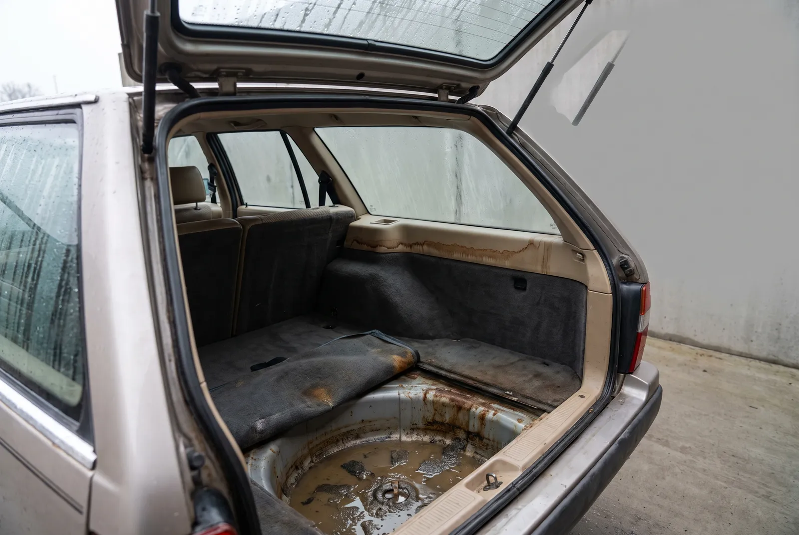 Detail van een Schade auto Waterschade