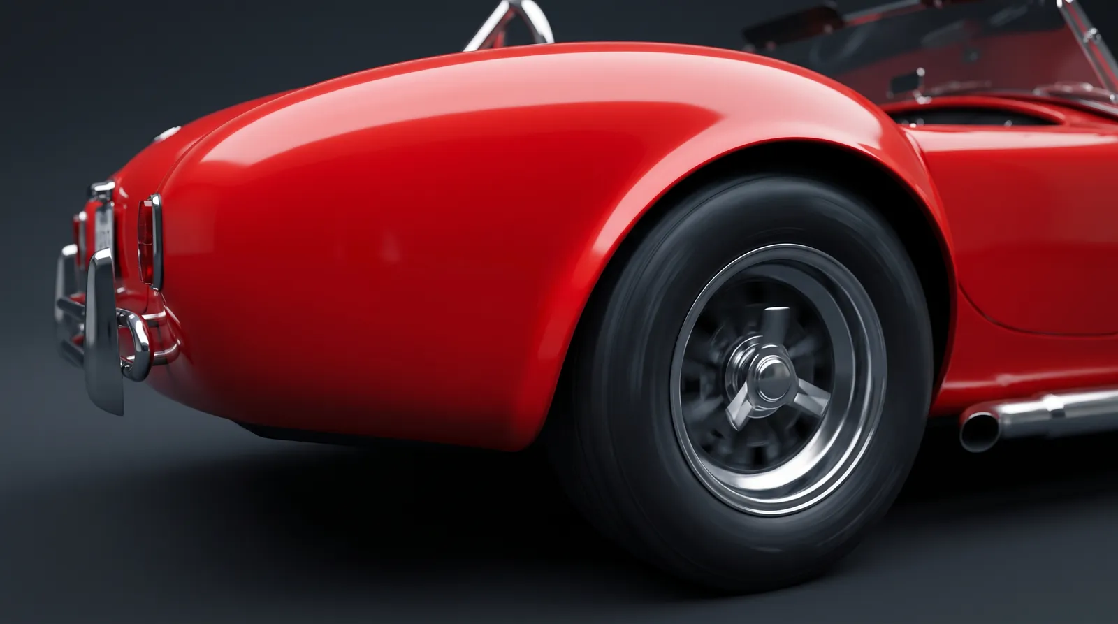 Detail van een Shelby Cobra